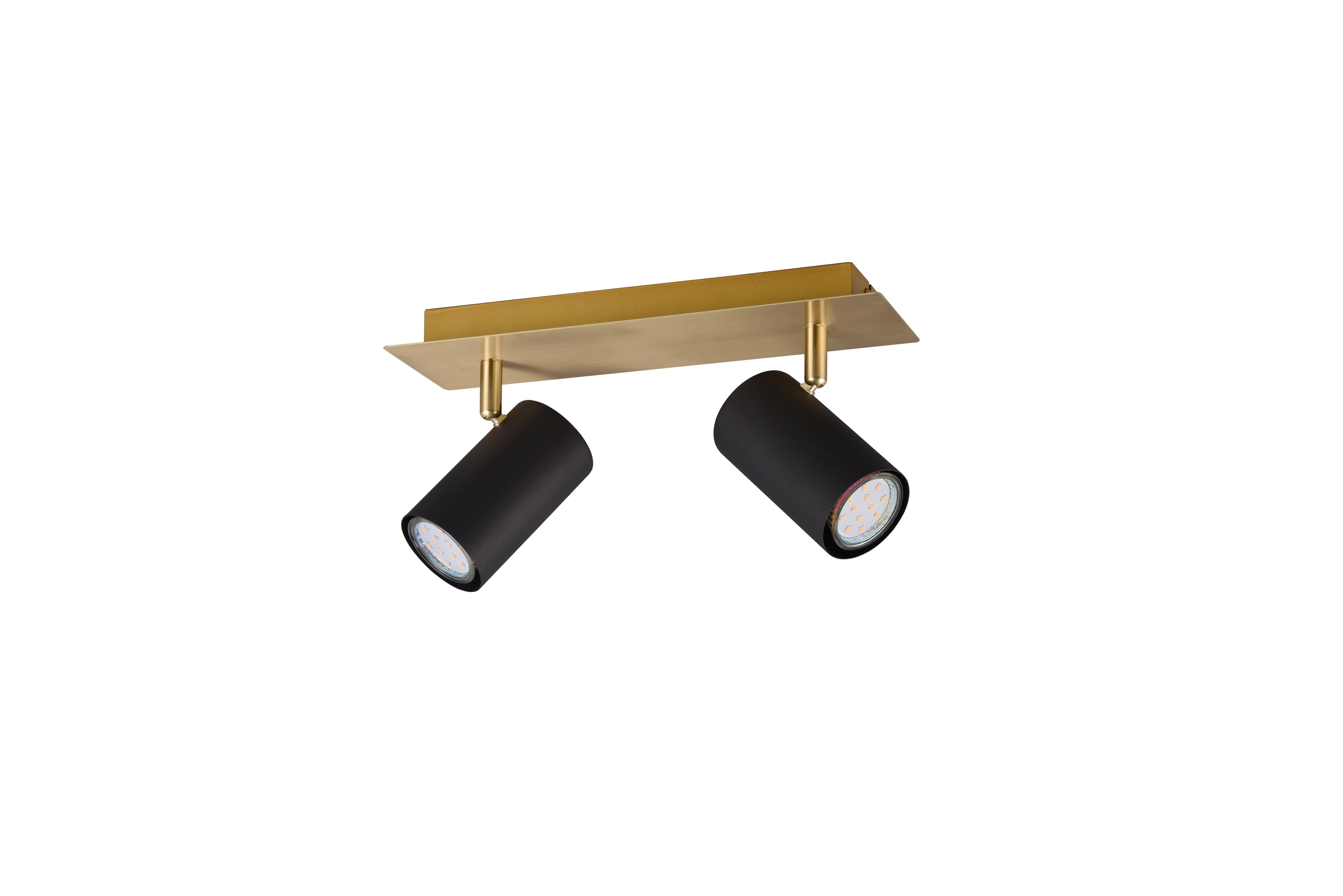 Strahler Marley 2-Flammig verstellbar L: 30 cm - Goldfarben/Schwarz, Basics, Metall (30/9/15cm) - Trio Leuchten