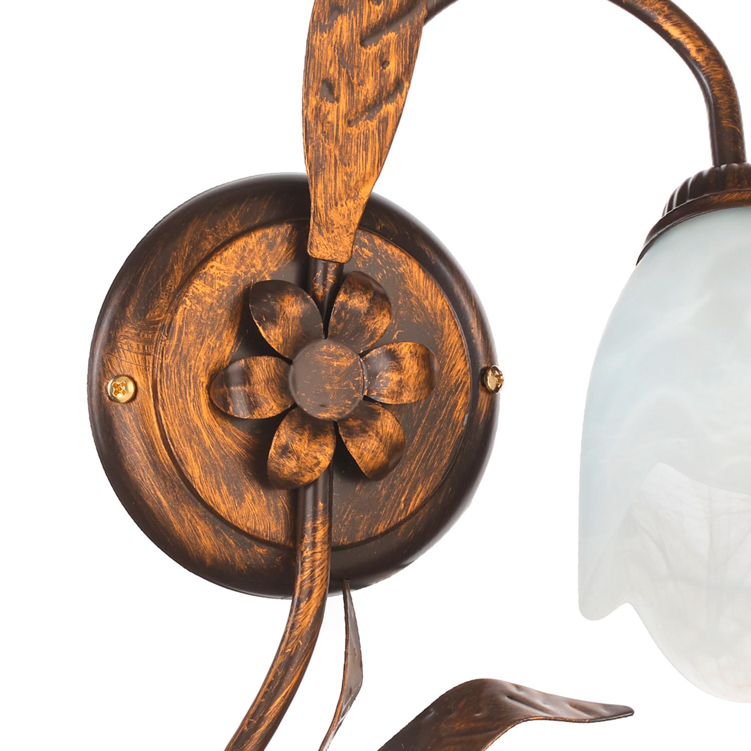 Wandleuchte 4240/ap - Bronzefarben, KONVENTIONELL, Glas/Metall (25/19/32cm)