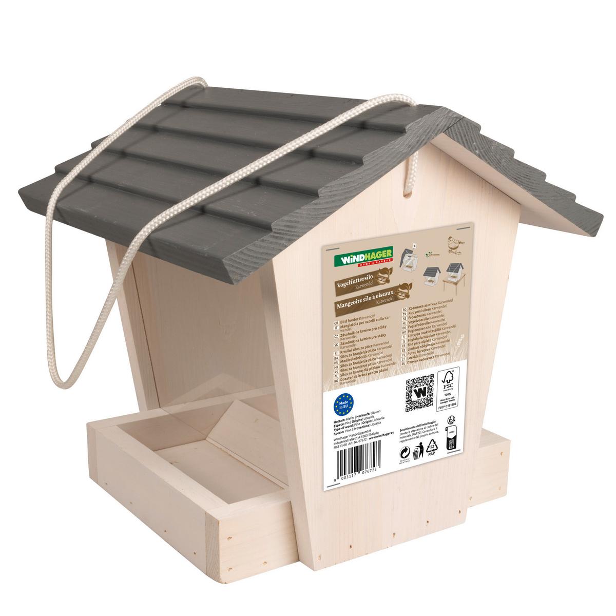 Vogelfutterhaus Karwendel Kiefer - Weiß, Basics, Holz (26,5/26/26,5cm) - Windhager