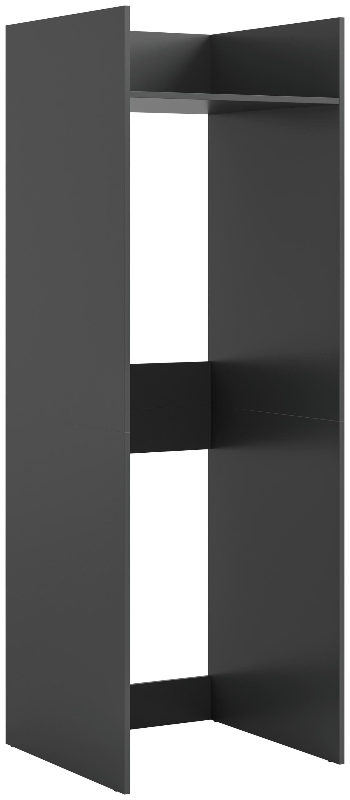 Waschmaschinenschrank Free Anthrazit B: 66cm - Anthrazit/Weiß, Basics, Holzwerkstoff (66/195/60cm) - MID.YOU