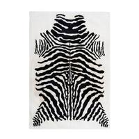 Hochflorteppich Rabbit Animal Schwarz/weiß, 120x160 Cm - Schwarz/Weiß, KONVENTIONELL, Textil (120/160cm)