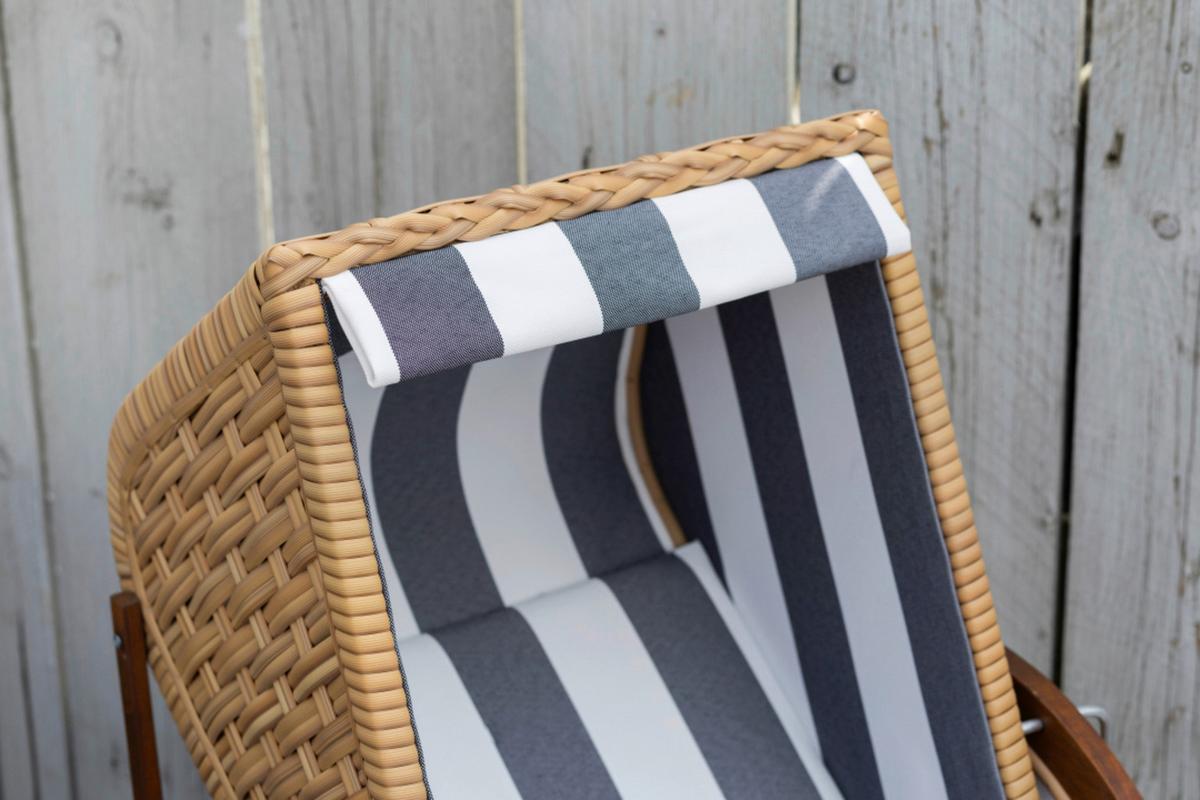 Puppenstrandkorb Braun - Braun, MODERN, Holz/Textil (40/59/32cm)