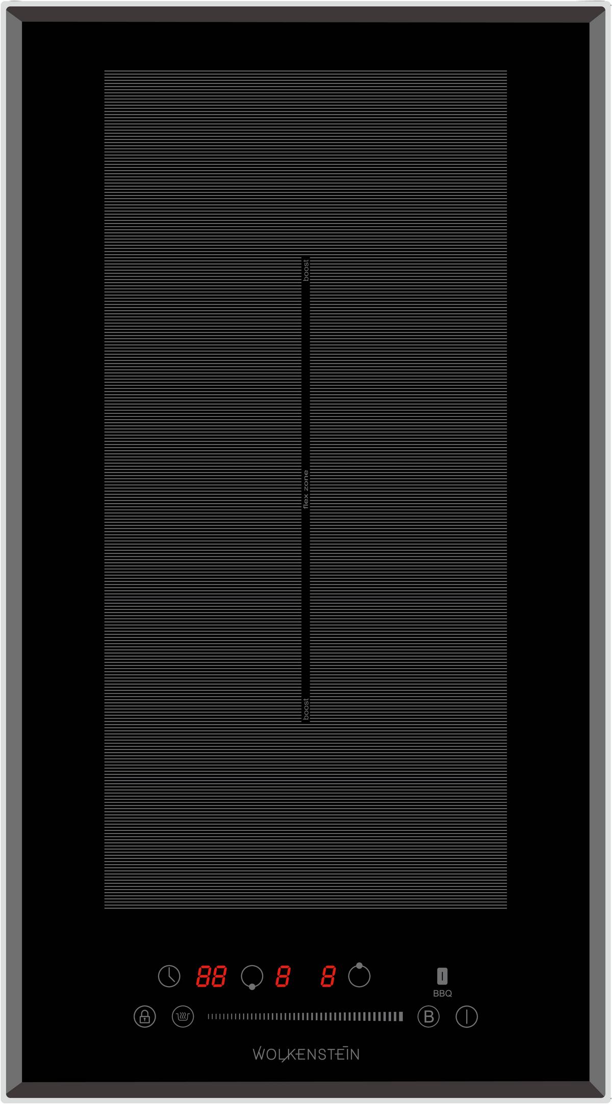 Induktionskochfeld Schwarz B: 28,8 cm - Basics, Glas (28.8/5.7/52cm) - Wolkenstein