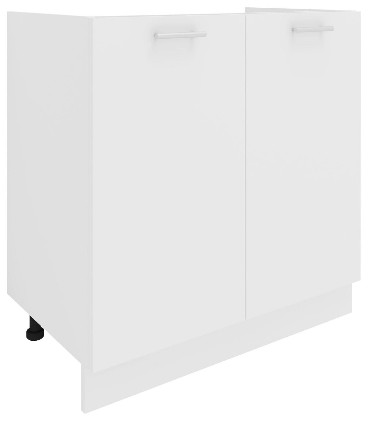 Waschbeckenunterschrank Esilo B: 80 Cm Weiß - Weiß, KONVENTIONELL, Holzwerkstoff (80/82/46cm) - MID.YOU