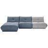Ecksofa Giselle Blaugrau/Grau S: 185x315 cm - Blaugrau/Grau, Trend, Textil (185/315cm) - Livetastic