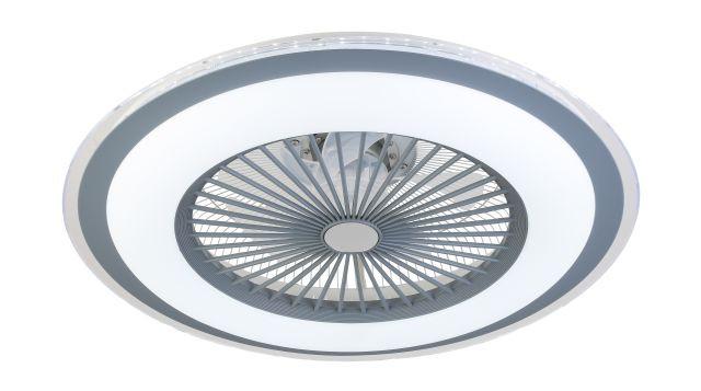 Deckenventilator Darko - Transparent/Weiß, MODERN, Kunststoff/Metall (60/19cm) - Luca Bessoni