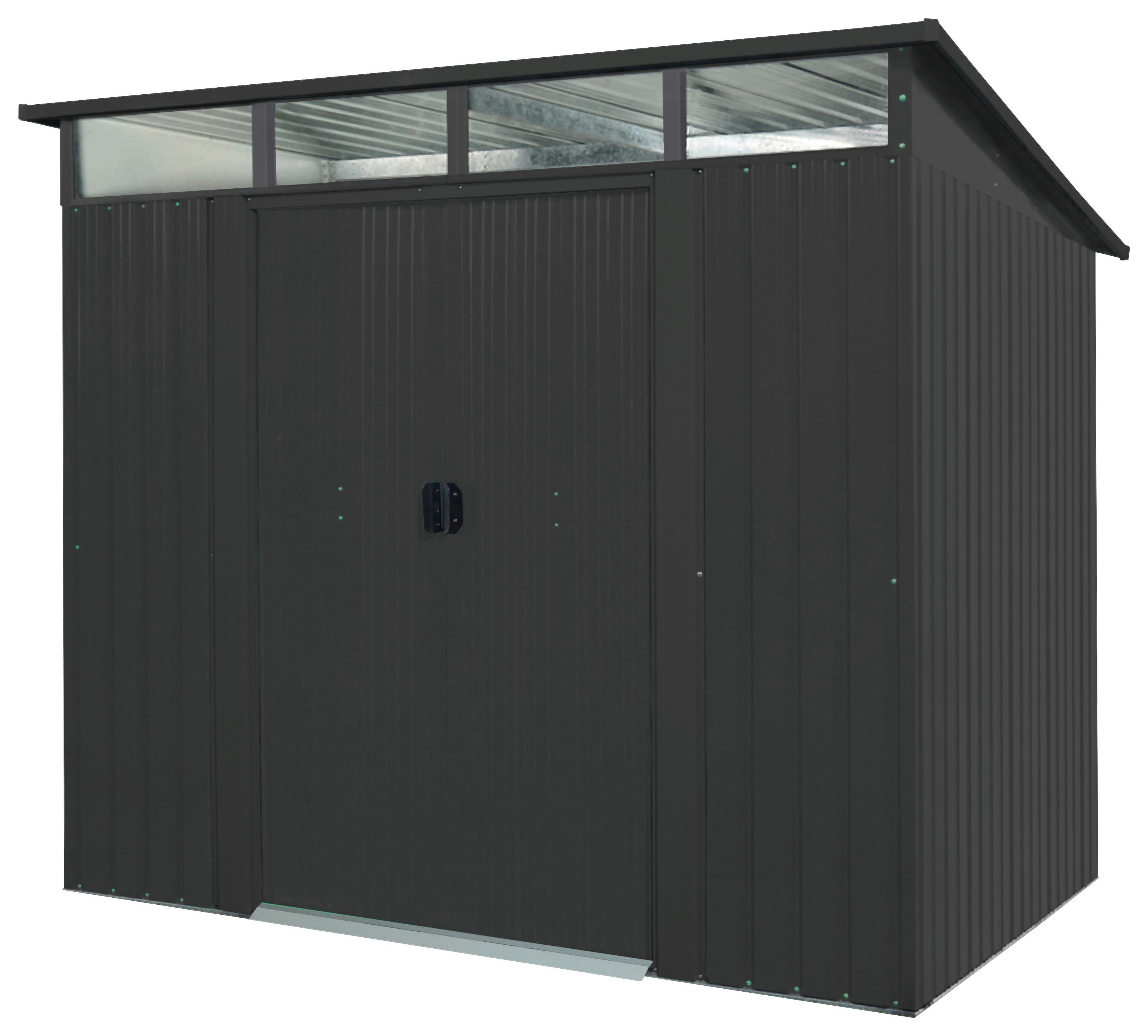 Gerätehaus mit Schiebetür 238x203x194 cm - Anthrazit, Basics, Metall (238/203/194cm)