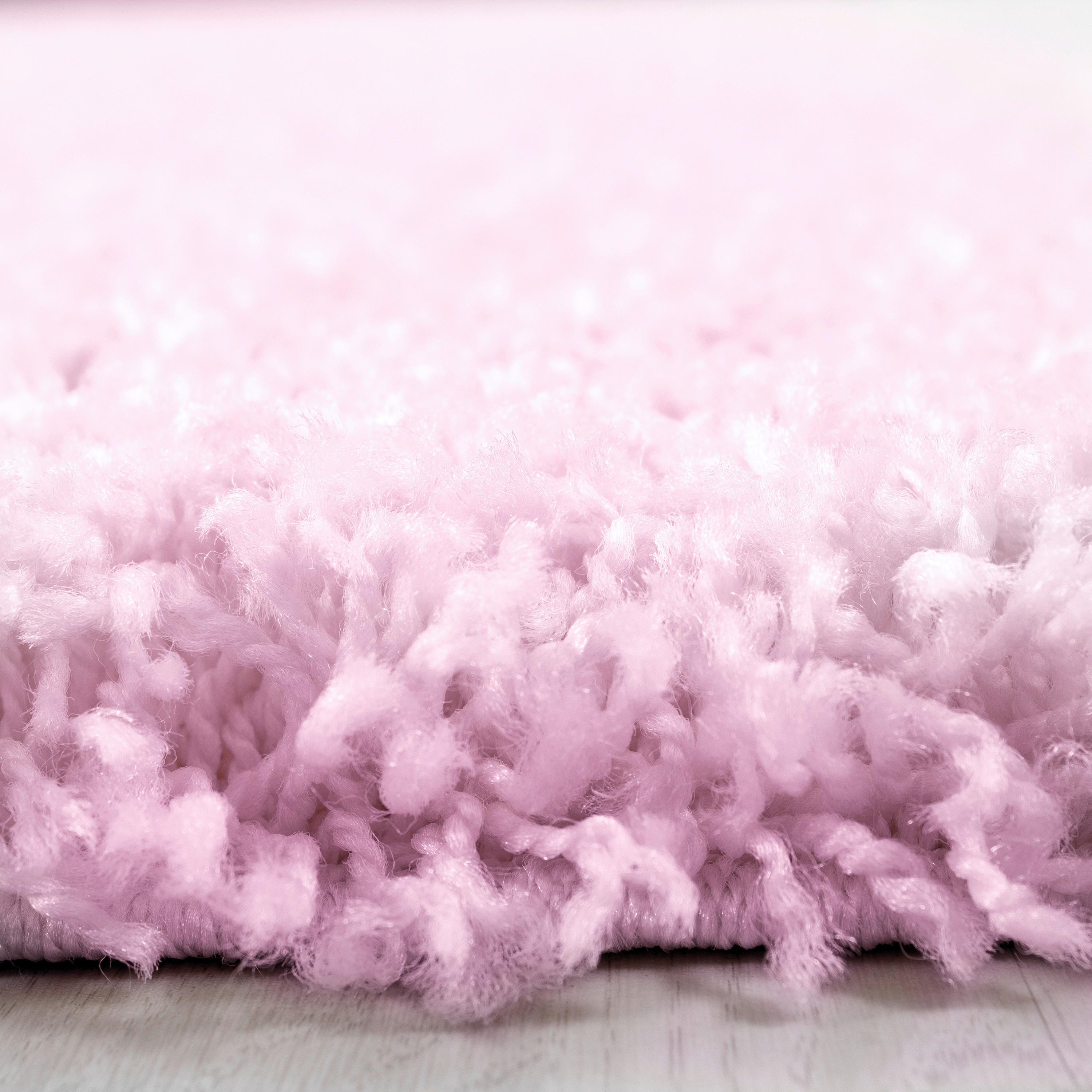 Hochflor Teppich Pink Life Rund Ø 80 cm - Pink, Trend, Textil (80cm)