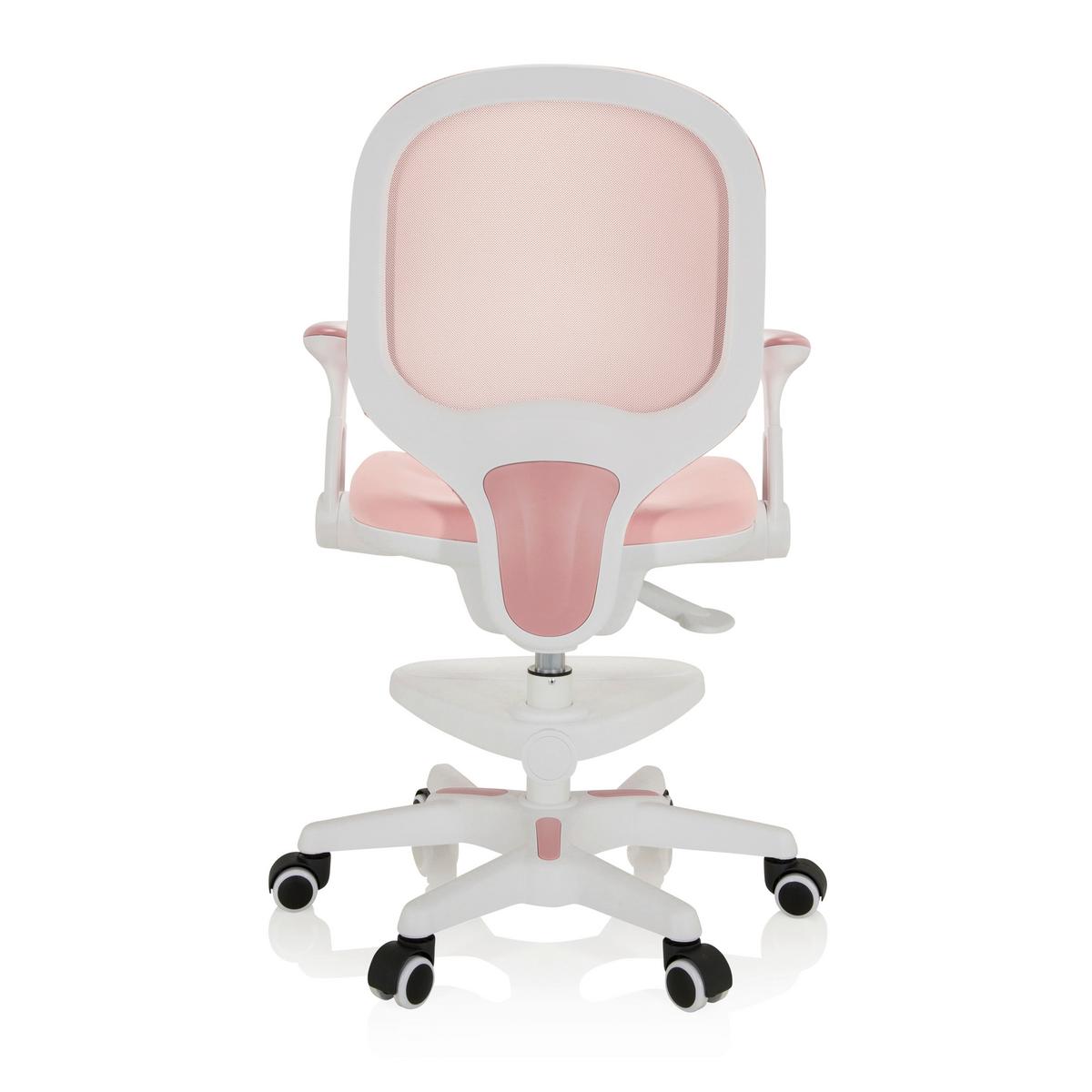 Jugenddrehstuhl Kid Ergo Rosa/weiß Bis 80 Kg - Rosa/Weiß, MODERN, Kunststoff/Textil (56/89/52cm) - MID.YOU