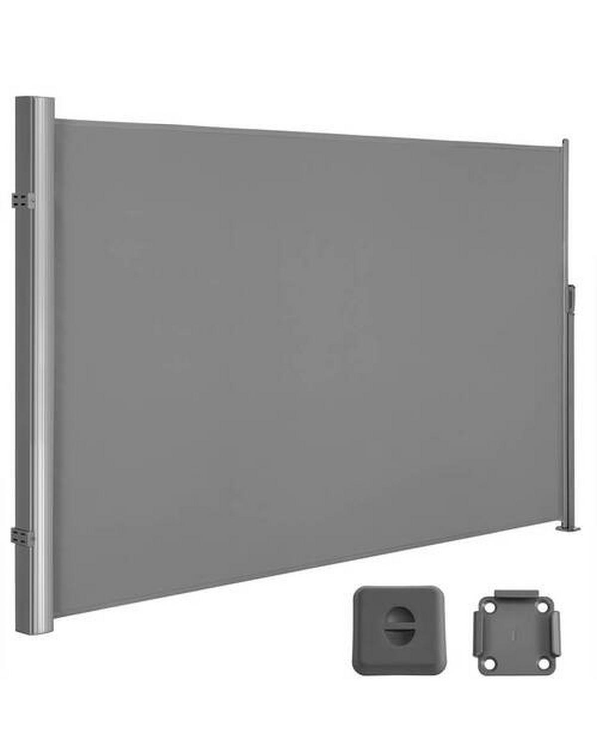 Seitenmarkise Grau Bxh: 350x180 Cm - Grau, Basics, Textil/Metall (350/180cm) - Modante