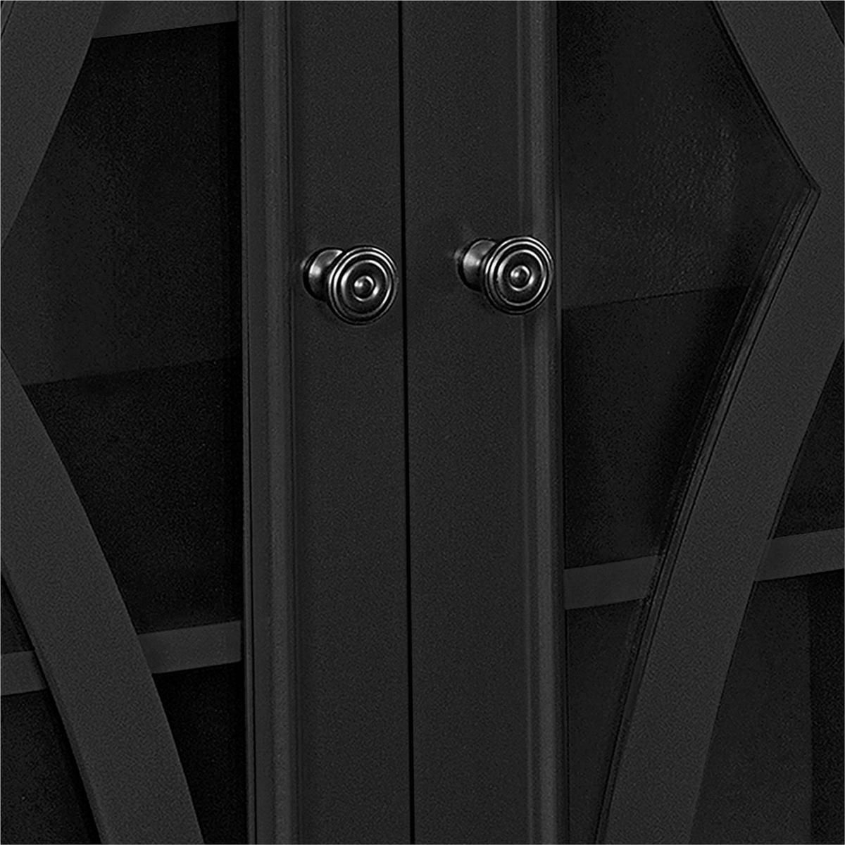 Kommode Ellington Schwarz B: 79cm - Schwarz, Design, Glas/Holzwerkstoff (79/85/37cm) - MID.YOU