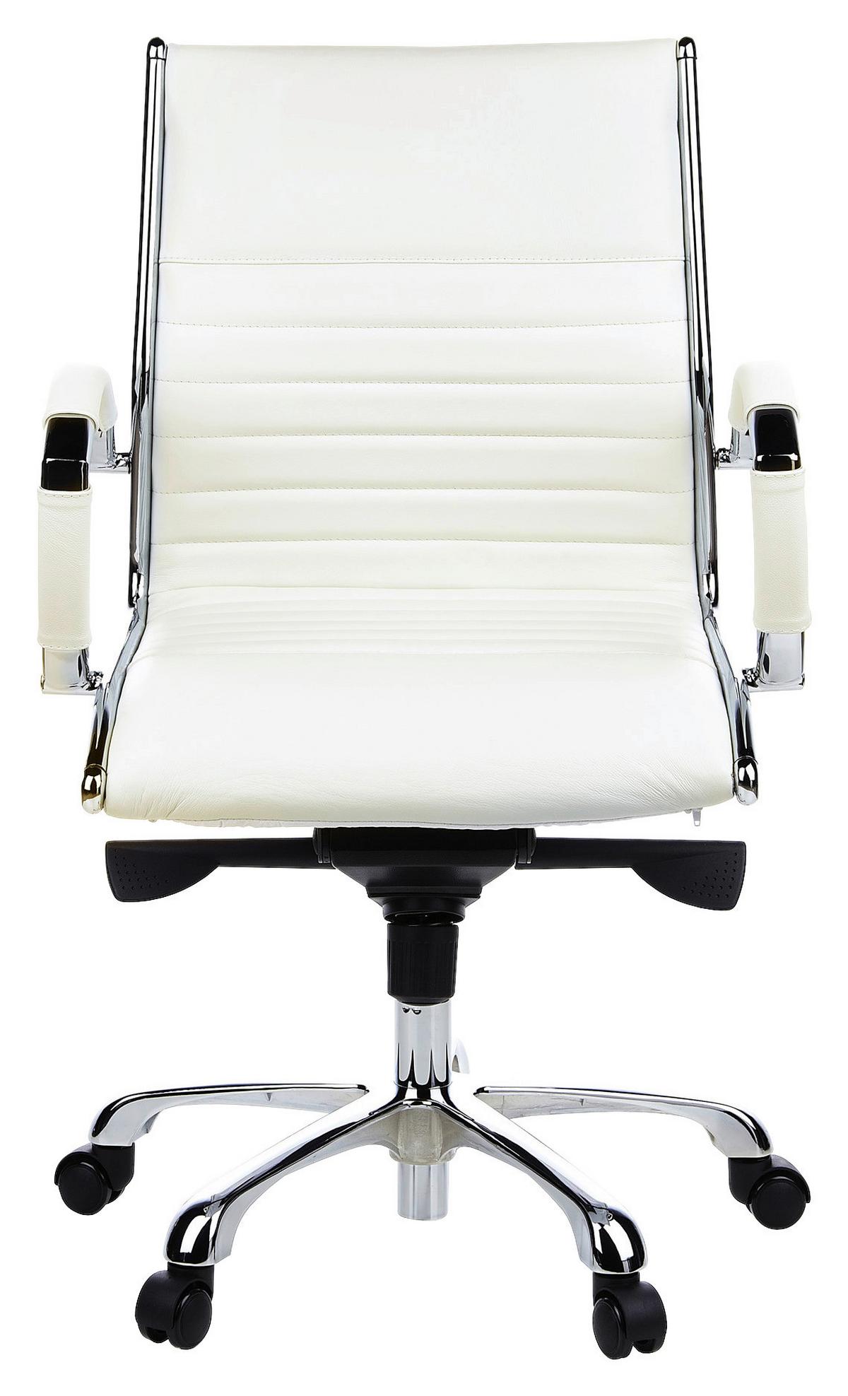 Drehstuhl Parma 10 Cremefarben - Chromfarben/Creme, MODERN, Leder/Kunststoff (60/111/50cm) - MID.YOU
