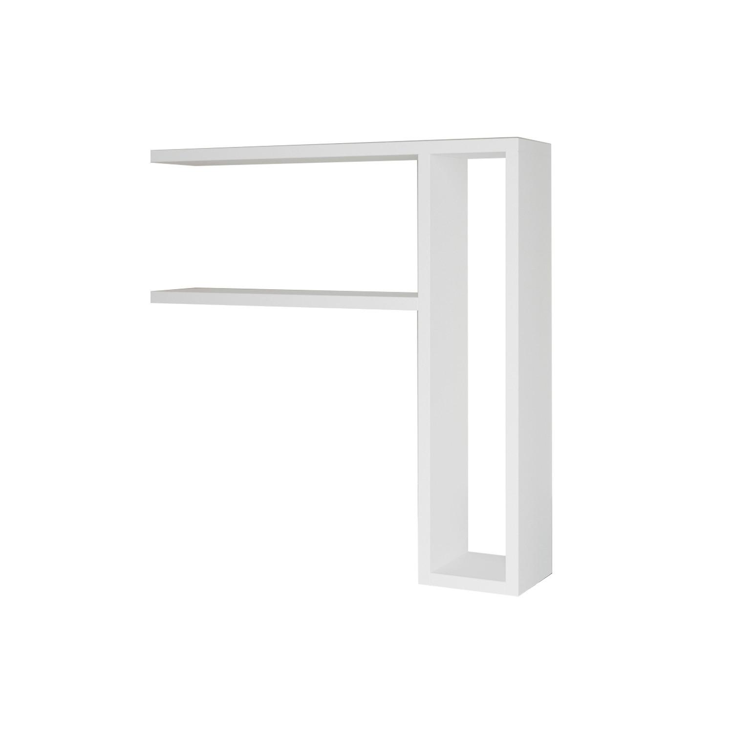 Wandregal Tiny Weiß B: 60 cm - Weiß, Design, Holzwerkstoff (60/62/15cm) - Livetastic