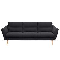 3-Sitzer-Sofa Tromso Anthrazit B: 209 cm - Anthrazit/Buchefarben, Design, Textil (209/87/88cm) - Livetastic