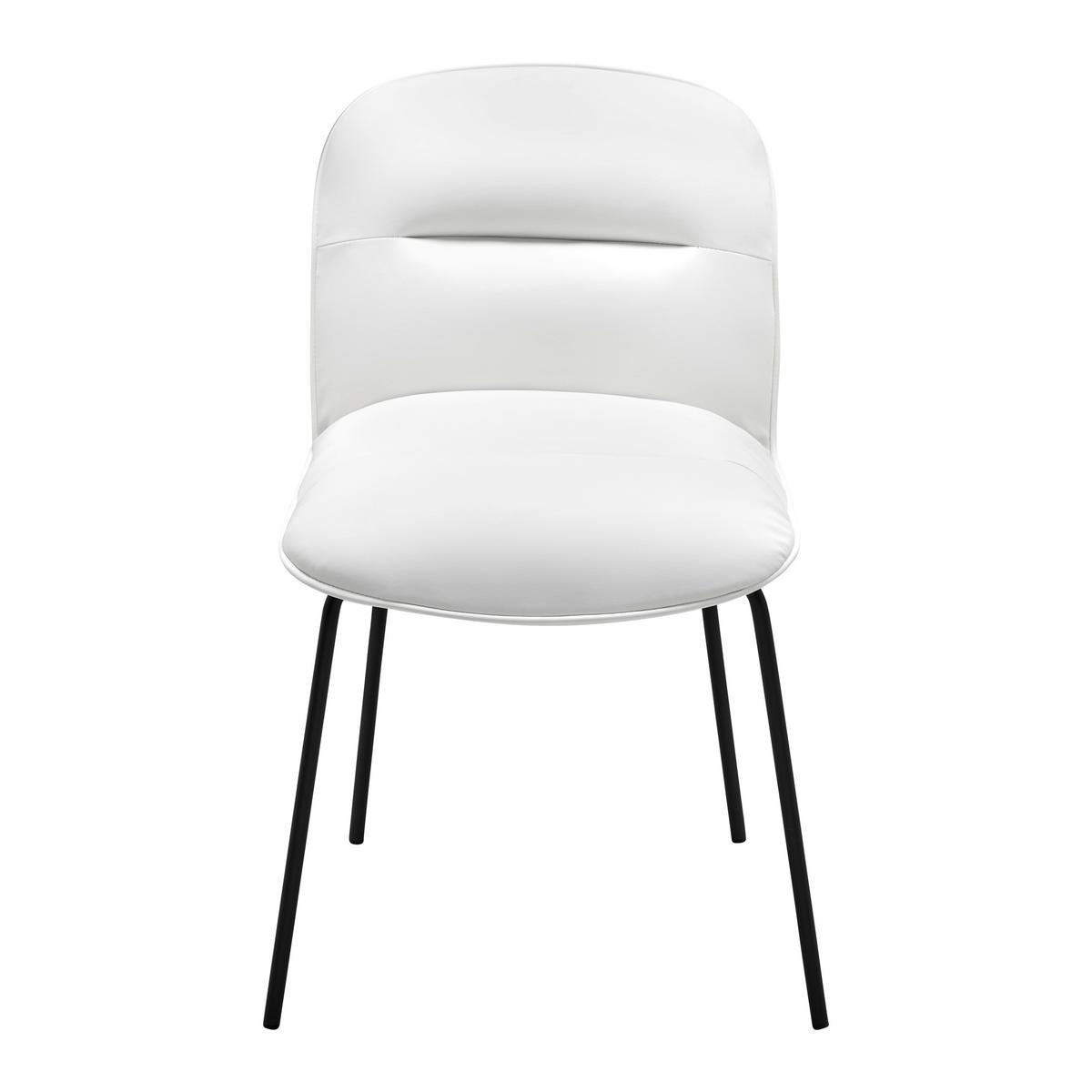 Stolička Ellis biela - čierna/biela, Modern, kov/drevo (43/80/50cm) - Bessagi Home
