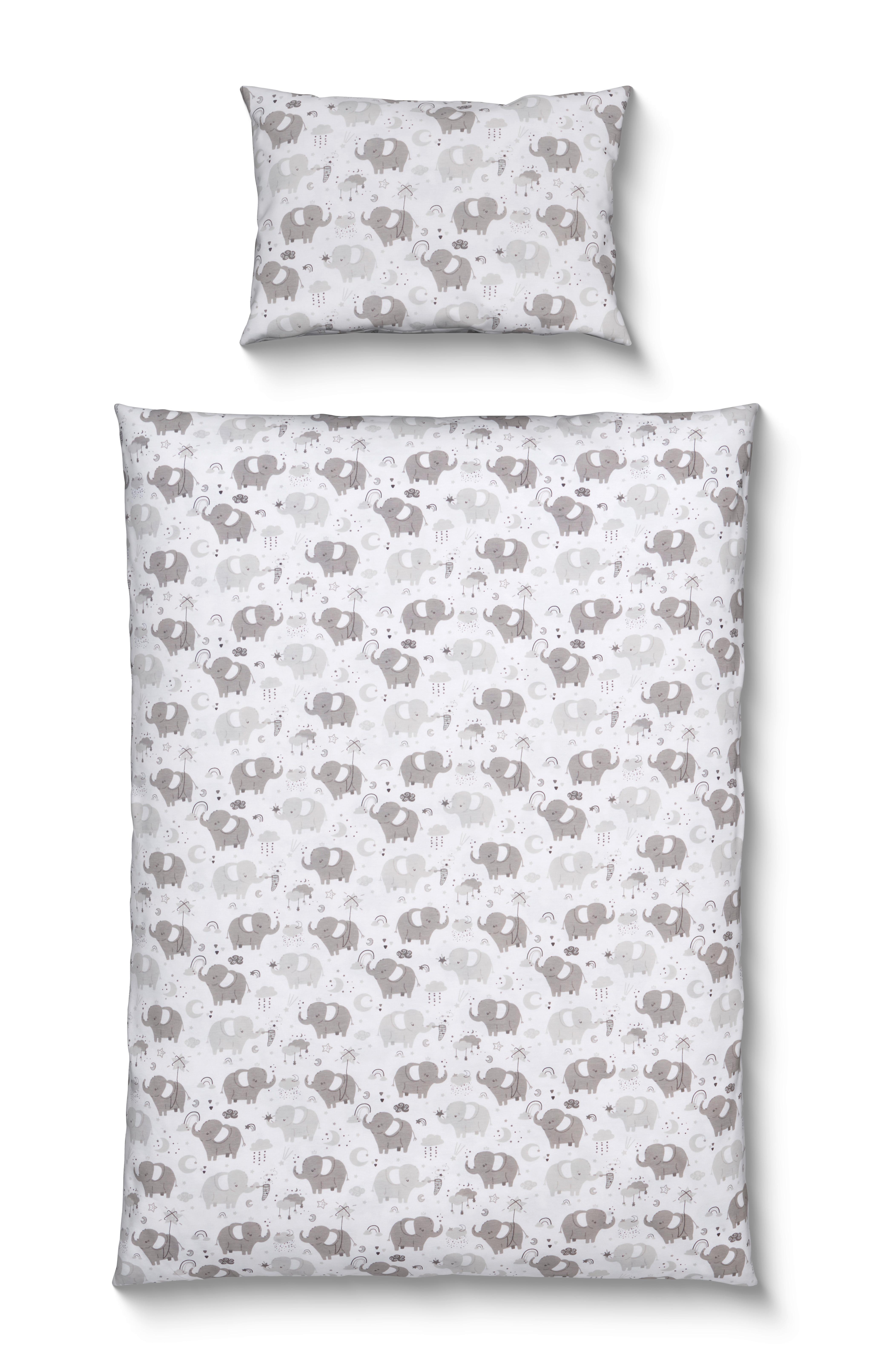 Babybettwäsche Lina - Weiß/Grau, MODERN, Textil - Luca Bessoni