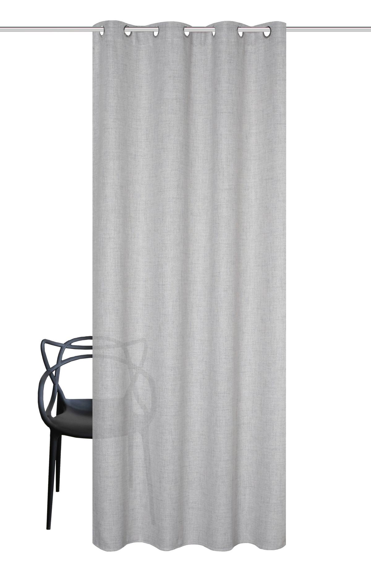 Ösenvorhang Linora - Grau, Basics, Textil (140/225cm)