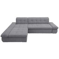 Ecksofa Moric Dunkelgrau Mikrofaser - Chromfarben/Dunkelgrau, KONVENTIONELL, Textil (172/300cm) - MID.YOU