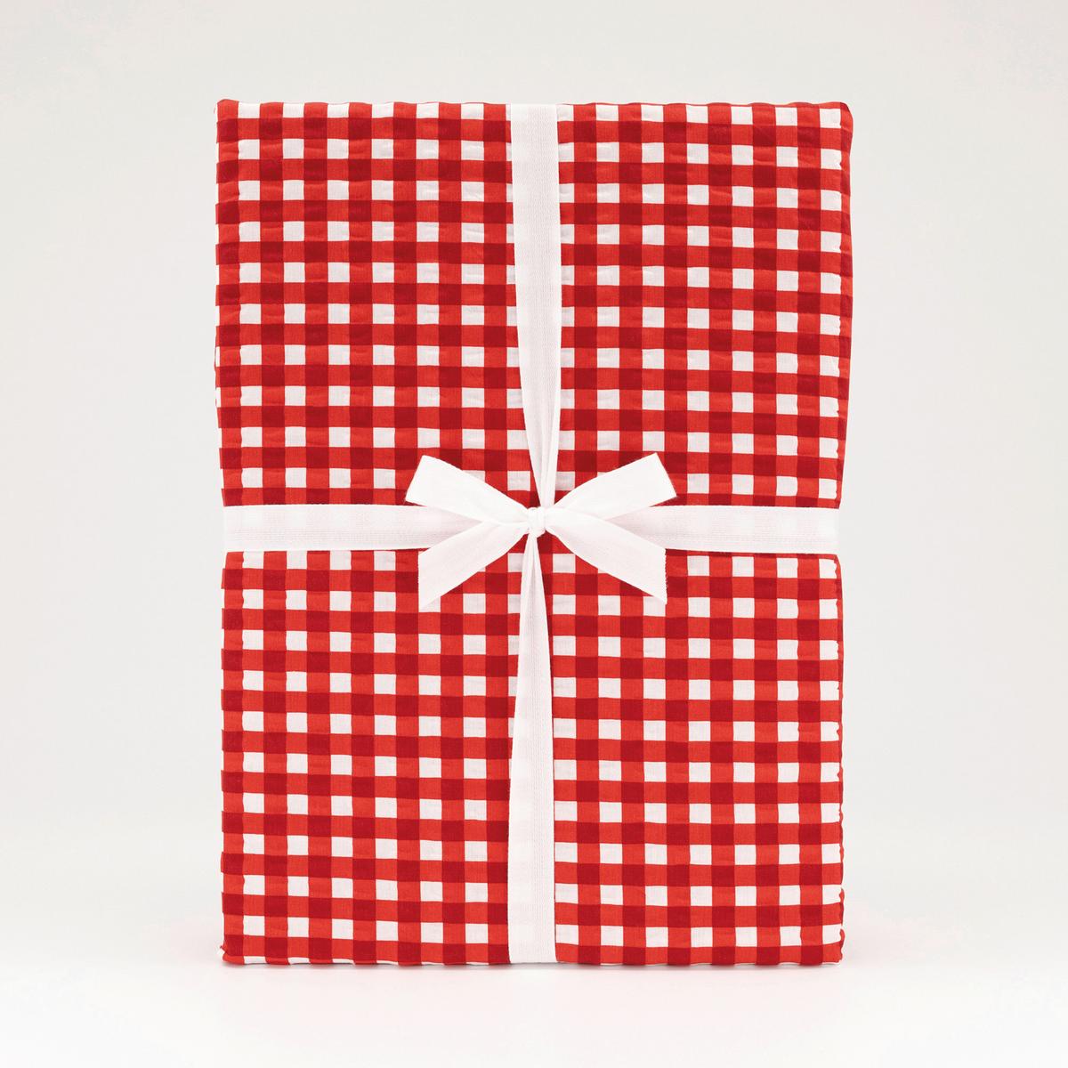 POSTEĽNÁ BIELIZEŇ SERP.005.VICHY ROT - biela/červená, Trend, textil (140/200cm) - Florella