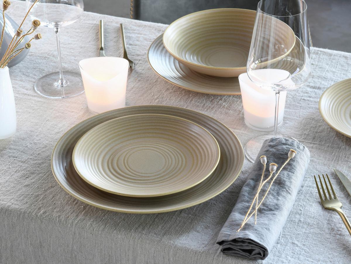 Kombinovaný servis 12- dielny, piesková - piesková, Basics, keramika - Creatable