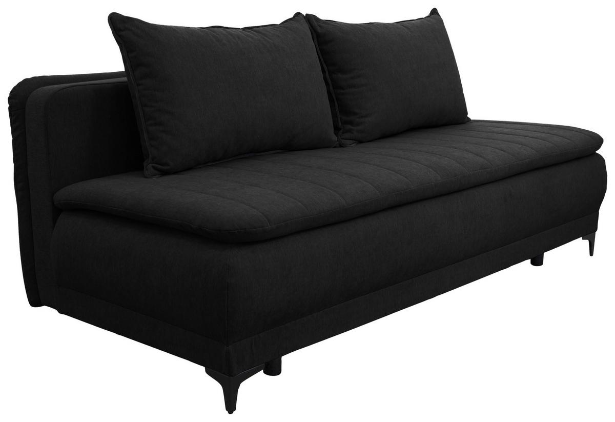 Schlafsofa Moliss Anthrazit B: 202 cm - Anthrazit/Schwarz, Basics, Textil (202/98/78cm) - Livetastic