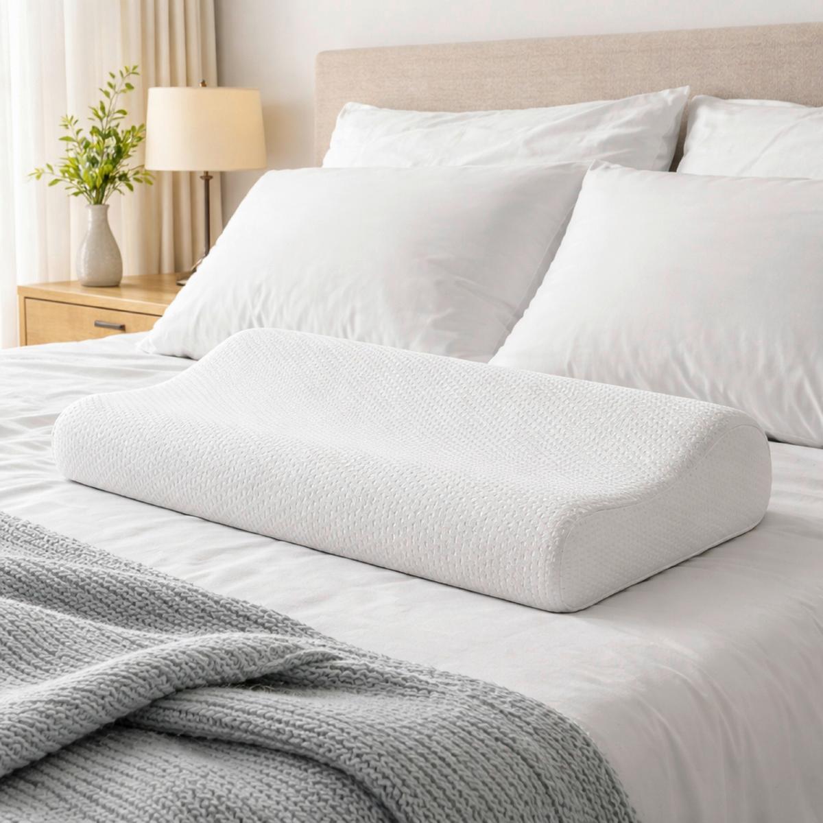 Nackenkissen Brigitta 50x30 Cm Füllung: Polyester - Weiß, KONVENTIONELL, Textil (50/30/10/7cm) - Primatex