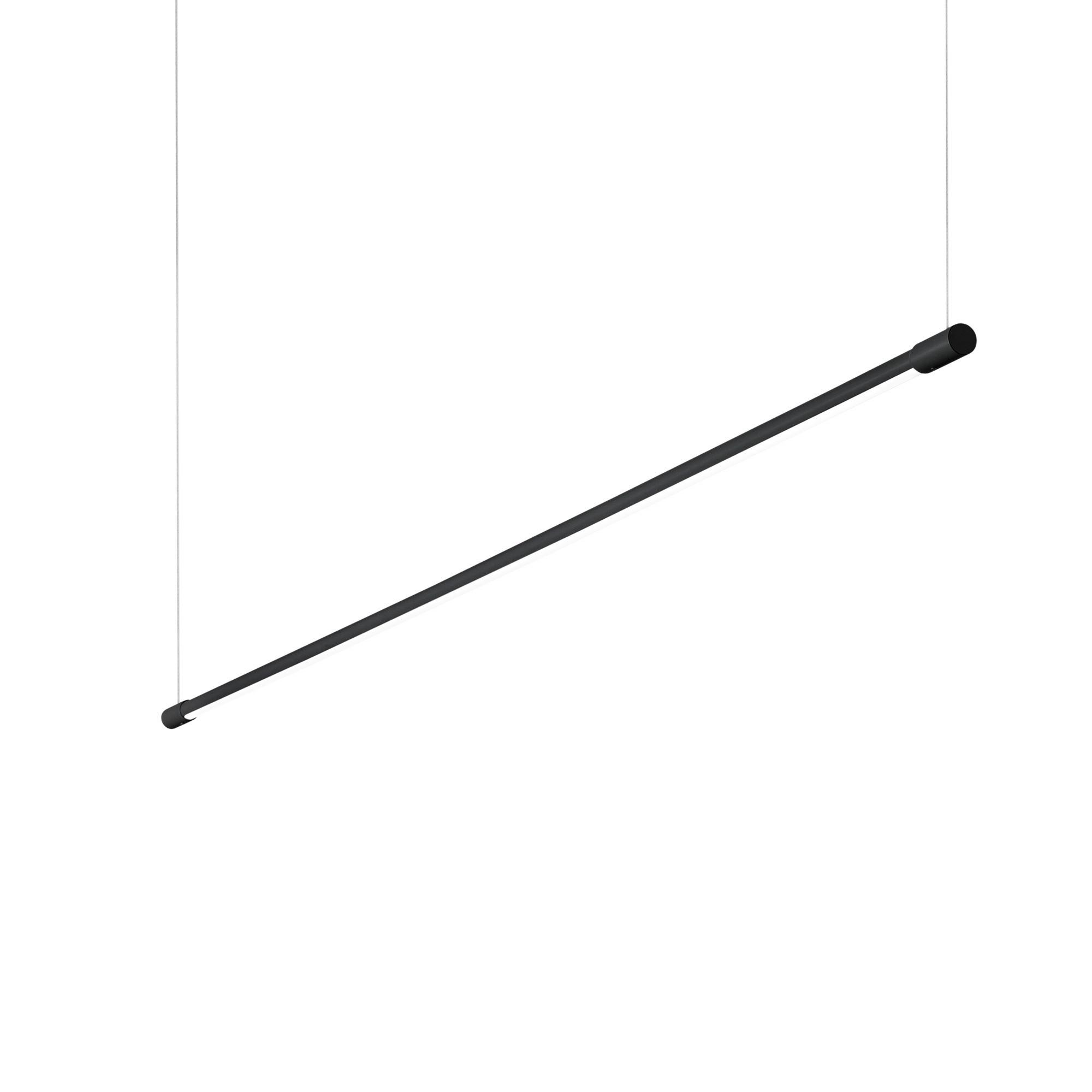 Hängeleuchte Nero Schwarz L: 146 Cm - Schwarz, Design, Kunststoff/Metall (146/2/27-212cm) - Ideal Lux