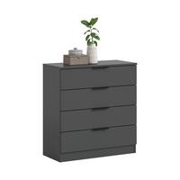Kommode Kopenhagen Anthrazit, B: 74 Cm - Anthrazit/Schwarz, Design, Holzwerkstoff (74/80/35cm) - Livetastic