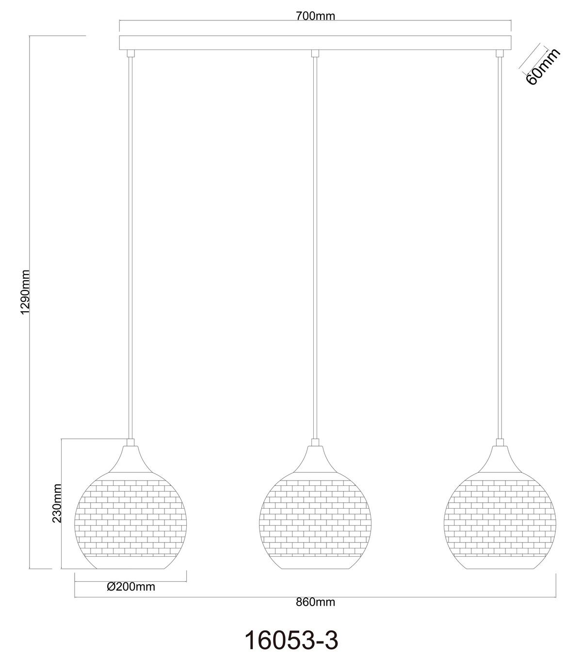 Hängeleuchte 16053-3 Lourdes - Chromfarben/Silberfarben, Basics, Glas/Textil (86/20/129cm) - Globo