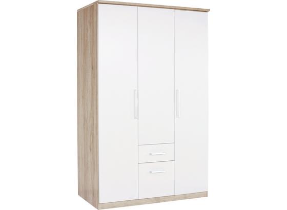 Skříň Šatní Wien - bílá/barvy dubu, Konvenční, kompozitní dřevo (136/212/56cm) Skříň Šatní Wien - bílá/barvy dubu, Konvenční, kompozitní dřevo (136/212/56cm)