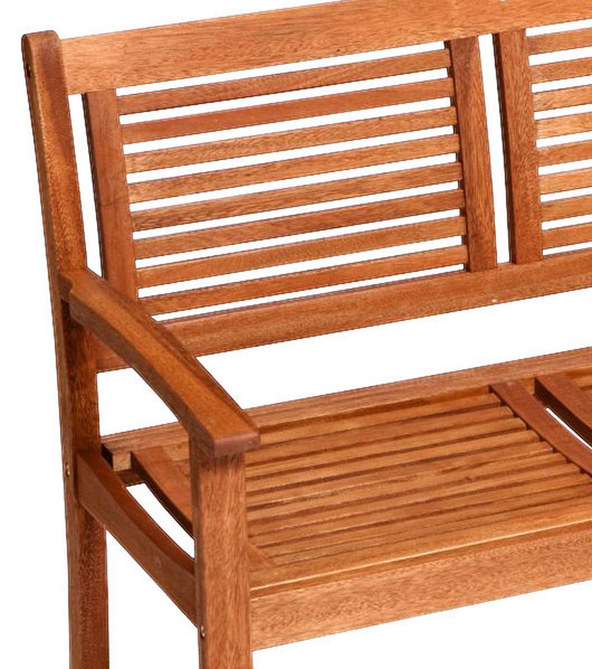 Gartenbank Echtholz 2-Sitzer Cordoba mit Rückenlehne - Naturfarben, Basics, Holz (110/90/58cm) - Gardenson