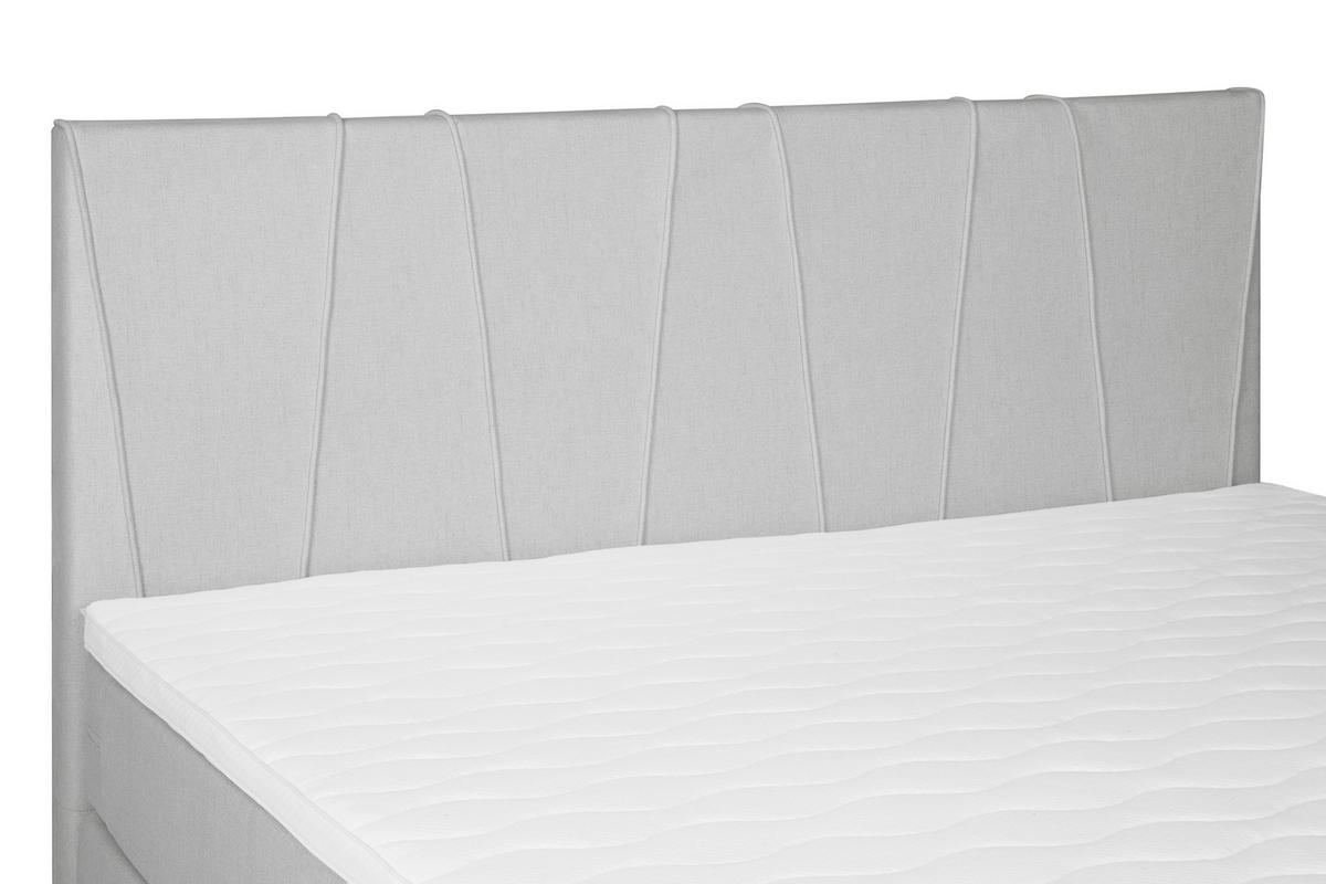 Boxspringbett Wels 140x200 cm D.grau inkl. Topper - Dunkelgrau/Schwarz, MODERN, Textil (140/200cm) - MID.YOU