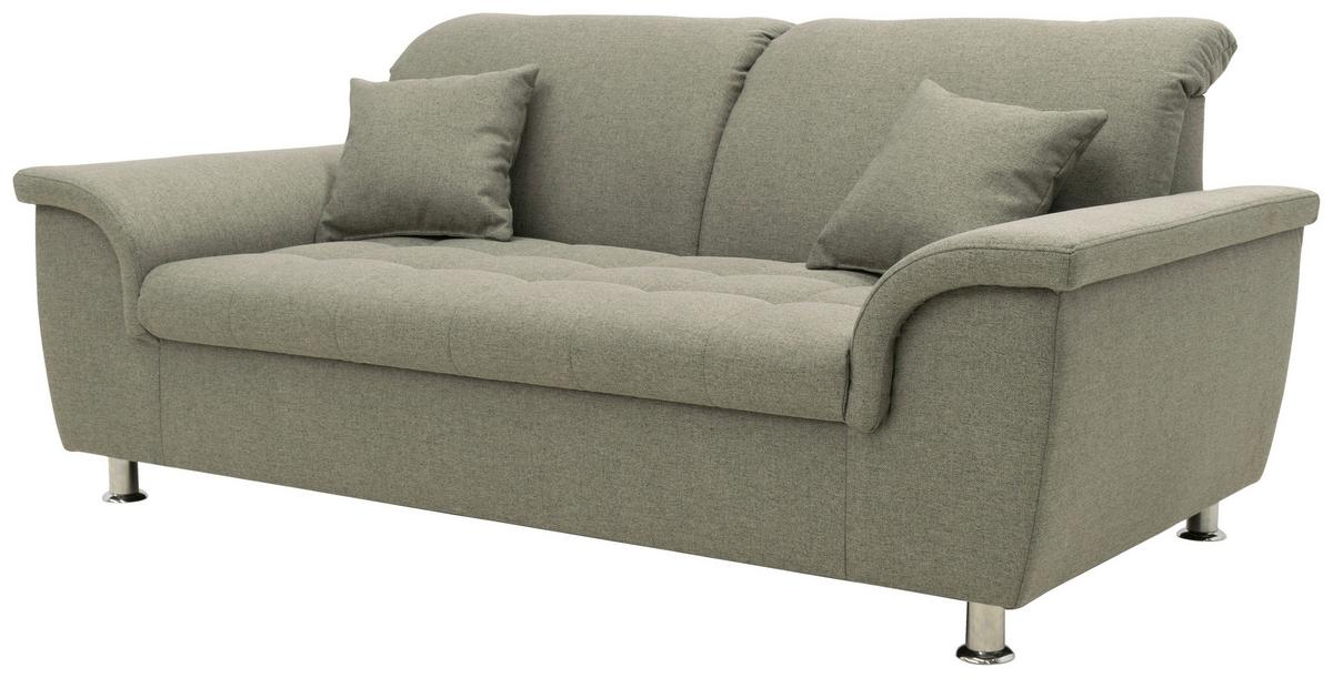 2-sitzer-sofa Franzi Armlehnen Silberfarben Webstoff - Chromfarben/Graubraun, KONVENTIONELL, Textil (190/81/105cm) - MID.YOU