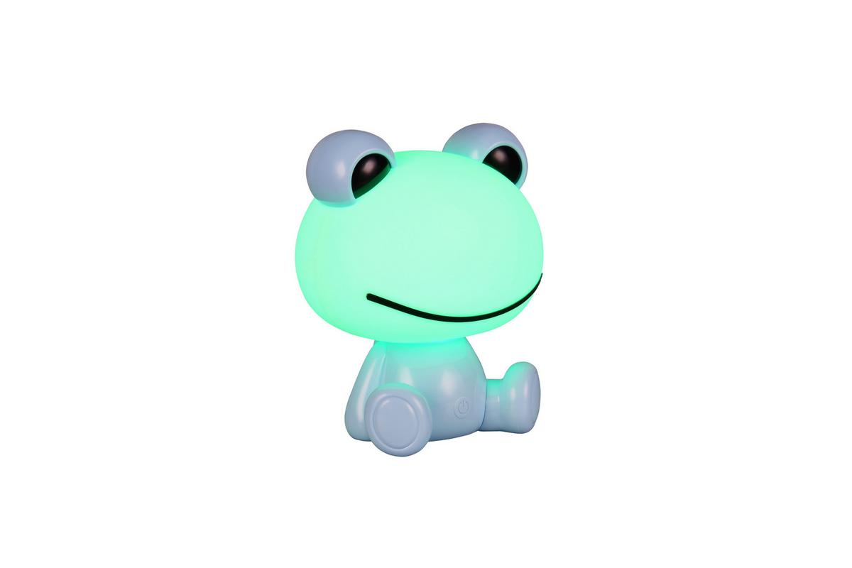 LED-Tischleuchte Hopper Blau Weiß B: 16,5 cm - Blau/Weiß, LIFESTYLE, Kunststoff (19,5/16,5/24,5cm)
