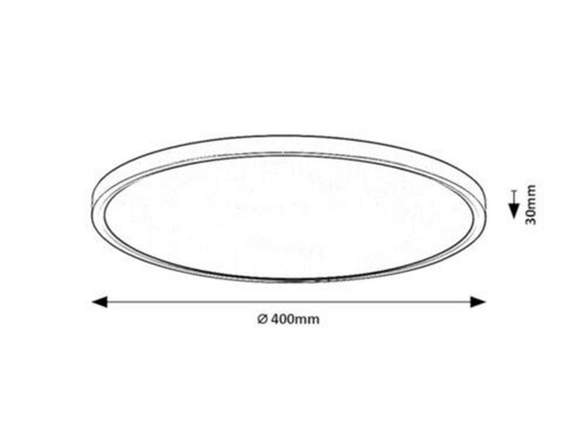 Led Mennyezeti Lámpa Lautrec - fekete, Basics, műanyag (40cm) - Rabalux