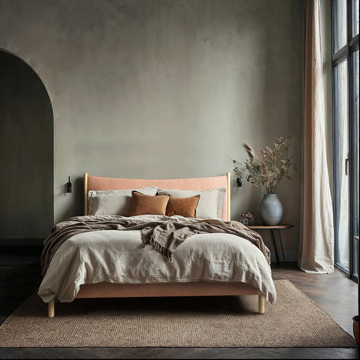 Polsterbett Nature Rostfarben Lf: 180x200 Cm - Rostfarben/Buchefarben, MODERN, Holz/Holzwerkstoff (180/200cm) - MID.YOU