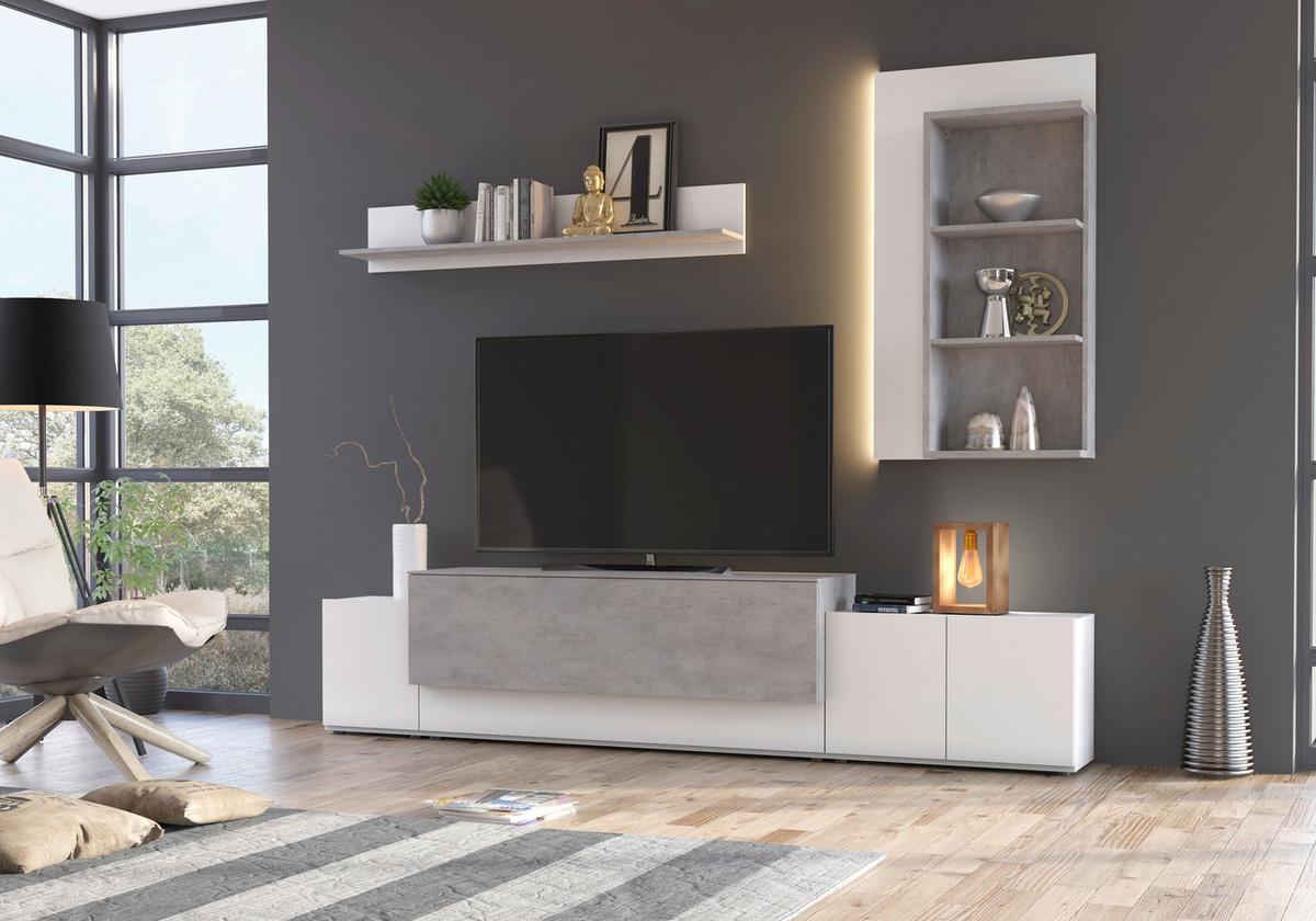 Nappali Szekrénysor Canora - Modern, faalapú anyag (270/220/42cm)