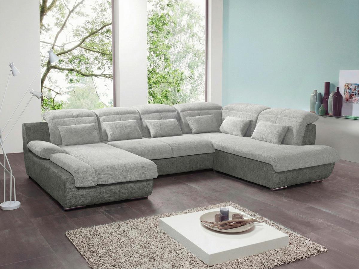 Sarokgarnitúra Multi - ezüstszínű/sötétszürke, Modern, textil (184/345/228cm) - Luca Bessoni