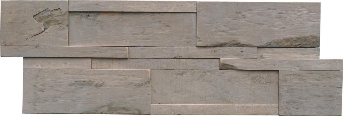Wandverkleidung Driftwood Hevea Molucca Sea - Grau, Basics, Holz (56/20/2cm)