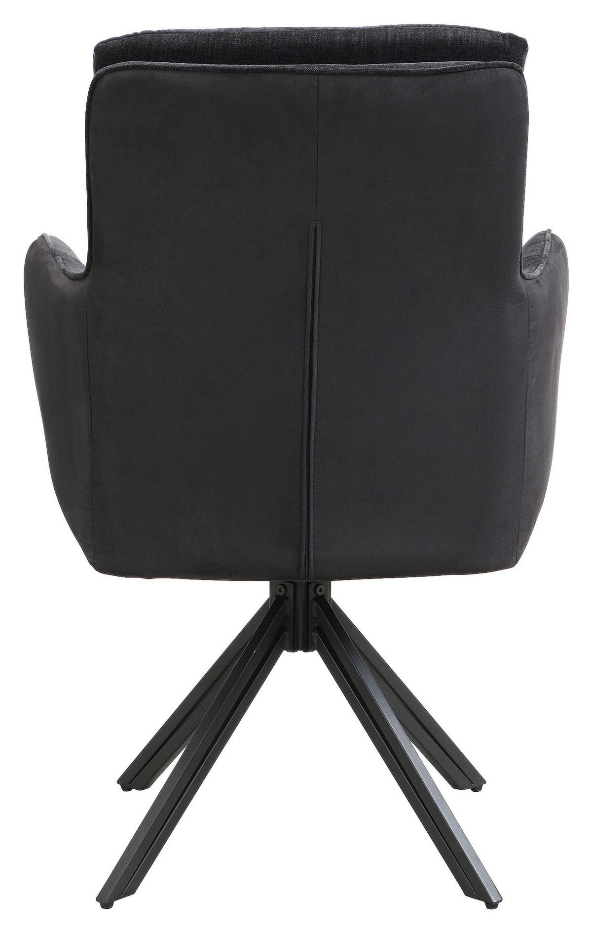 Stuhl-Set Tino - Schwarz, MODERN, Textil/Metall (62/94/70cm) - MID.YOU