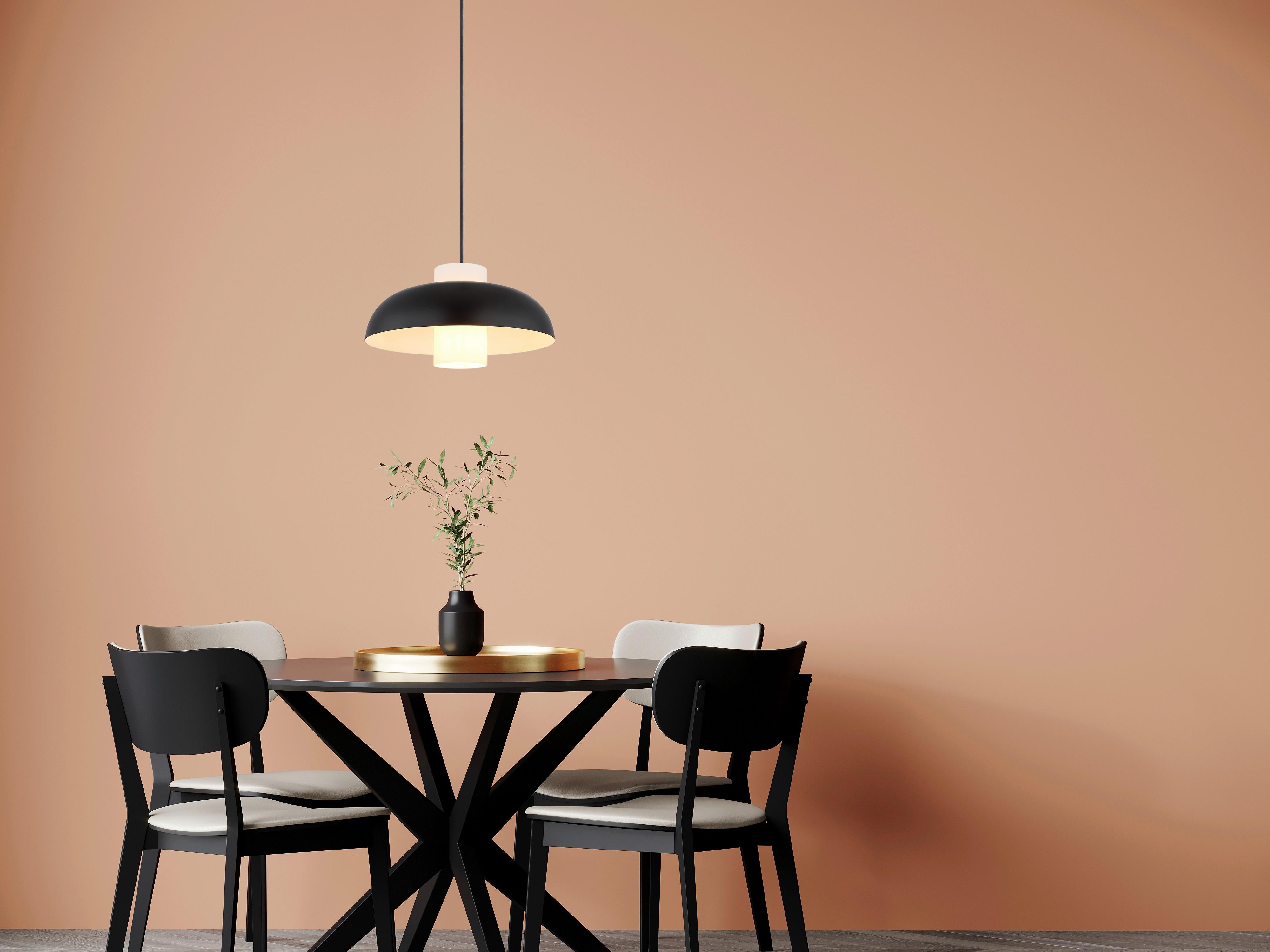 Hängeleuchte 15755s - Schwarz/Weiß, Trend, Glas/Textil (38/120cm) - Globo