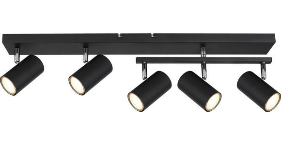 Strahler Felix 5-flammig Verstellbar L: 70 Cm - Schwarz, MODERN, Metall (70/35/17cm) - Luca Bessoni