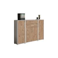 Aktenschrank Office Edition Grau/eiche Dekor B: 172,6cm - Eichefarben/Grau, MODERN, Holzwerkstoff (172,6/113,6/33cm) - MID.YOU
