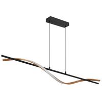 STROPNÉ LED SVIETIDLO WATKINS - hnedá/čierna, Design, kov/plast (115/14/120cm) - Globo