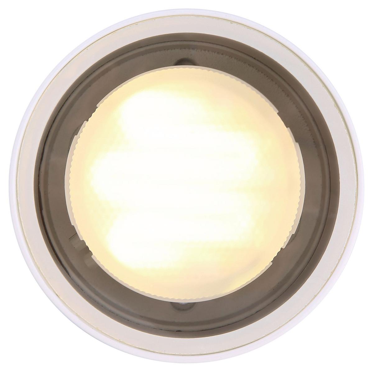 Led Außenleuchte Alcala 11 Watt Aluminium, Deckenmontage - Klar/Weiß, Basics, Glas/Metall (10,8/9,6cm) - Globo