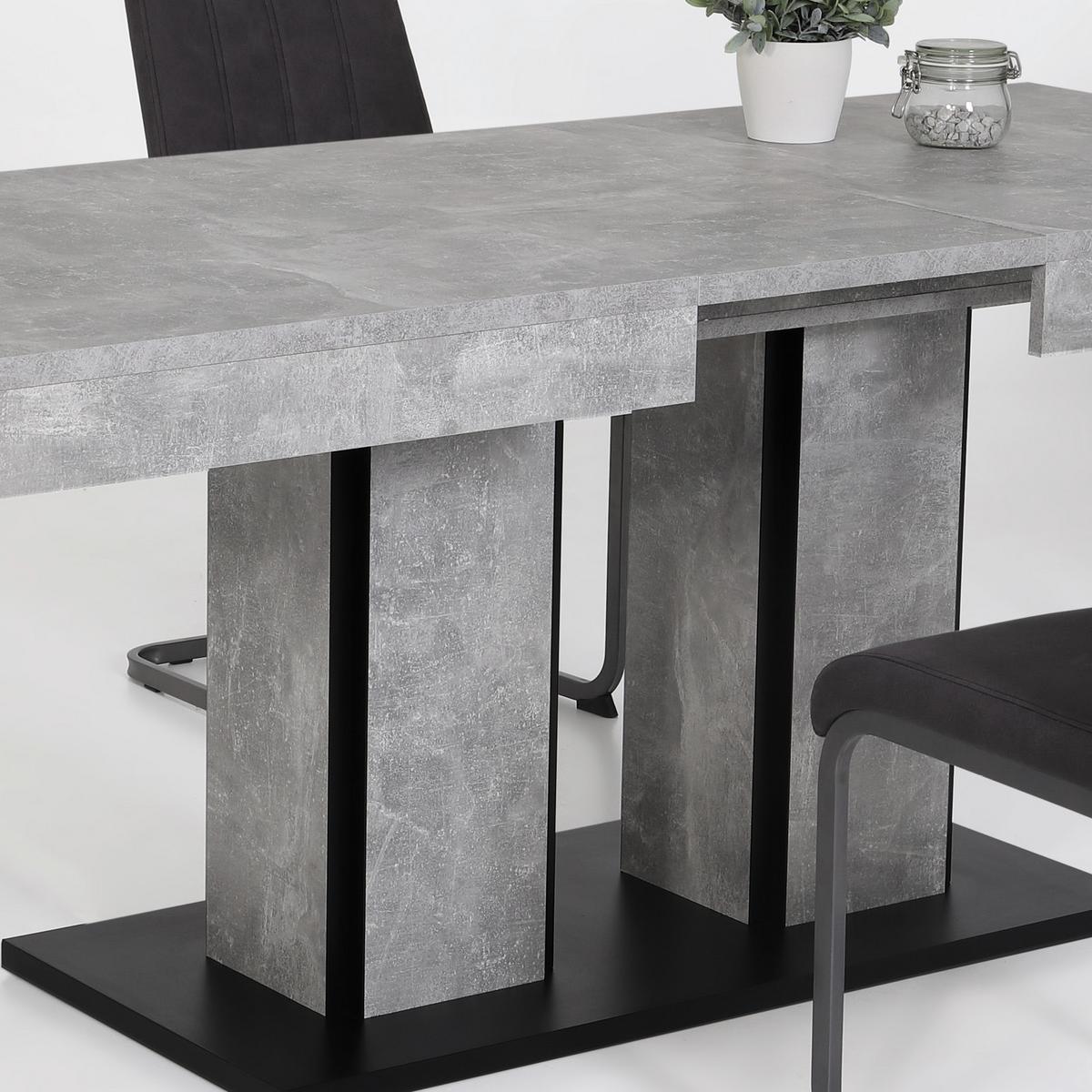 Esstisch Rose T - Anthrazit/Grau, MODERN, Holzwerkstoff (140/80/76cm) - MID.YOU