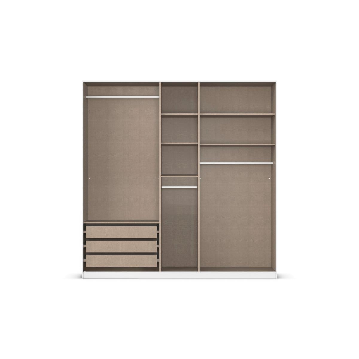 Skriňa s otočnými dverami SAFARI, šírka 226 cm - čierna/sivá, Konventionell, kov/kompozitné drevo (226/210/54cm) - Based