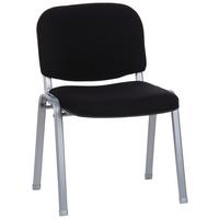 Besucherstuhl Xt 600 Schwarz Stapelbar - Silberfarben/Schwarz, Basics, Textil/Metall (58/84/48cm) - MID.YOU