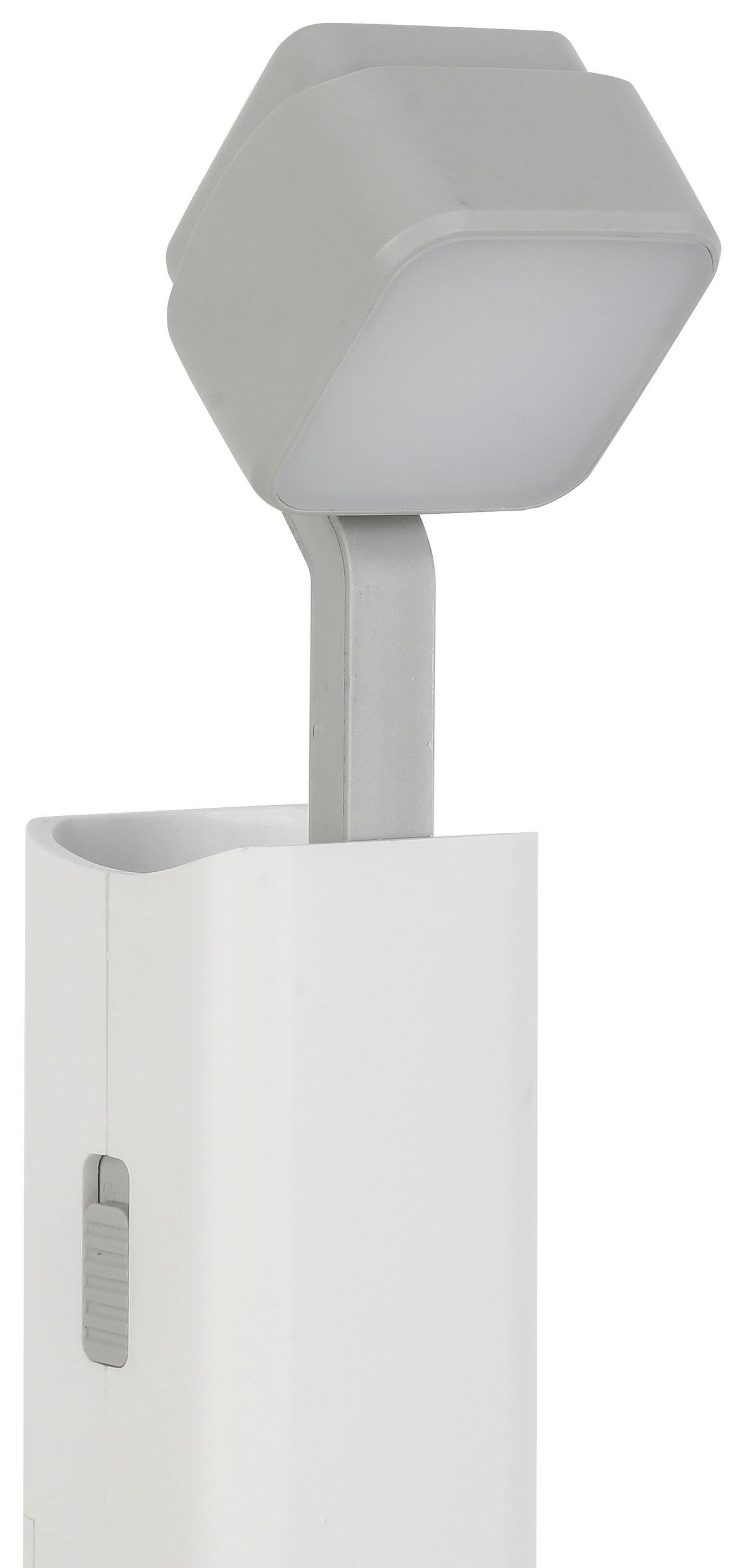 Led-tischleuchte Nina - Weiß/Grau, MODERN, Kunststoff (5,5/4,1cm) - Luca Bessoni