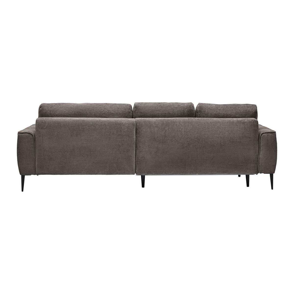 Rohová sedačka CUSTOM, pravá, tmavě šedá - černá/tmavě šedá, Moderní, kov/textil (255/164cm) - Mömax